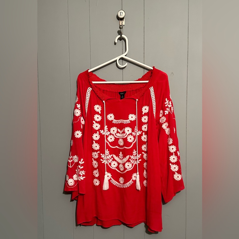 Medium Orange Boho Top